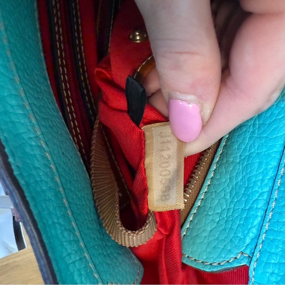 Dooney & Bourke Vintage Pebble Leather in Tiffany Blue Handbag purse - Picture 13 of 15